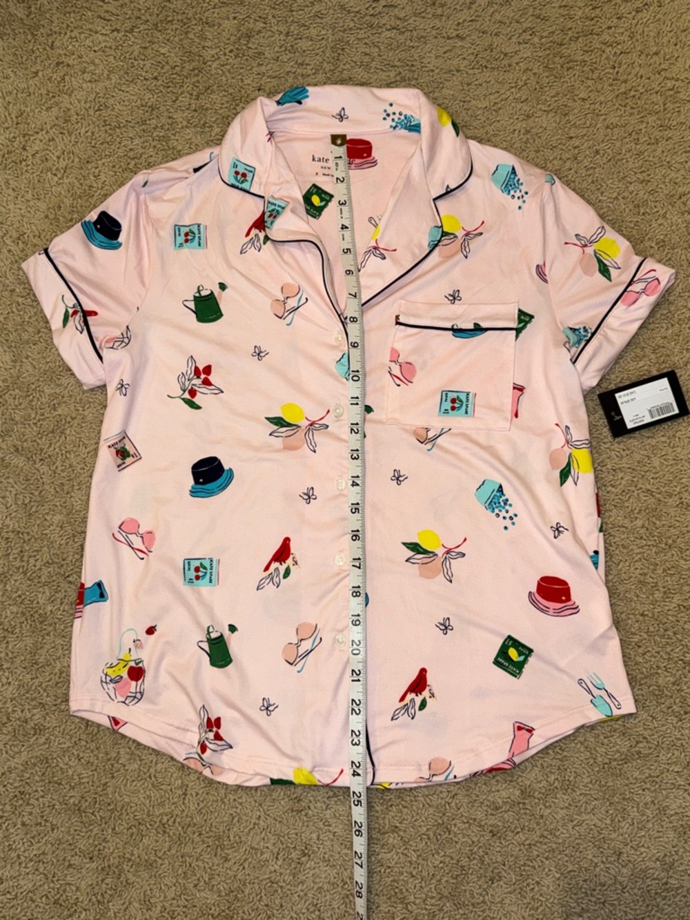 kate spade Light Pink Printed Two-Piece Pajama Set - Picture 3 of 13